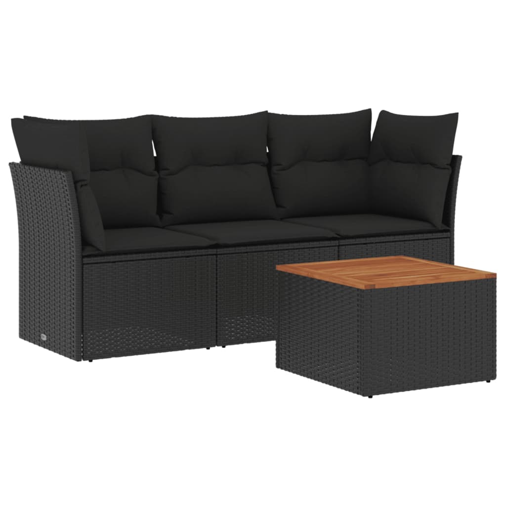 -4-dijelni-set-vrtnih-sofa-od-poliratana-s-jastucima-crni