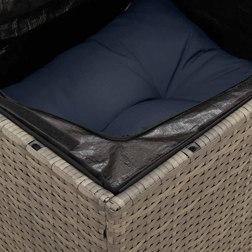 9-dijelni set vrtnih sofa od poliratana s jastucima sivi
