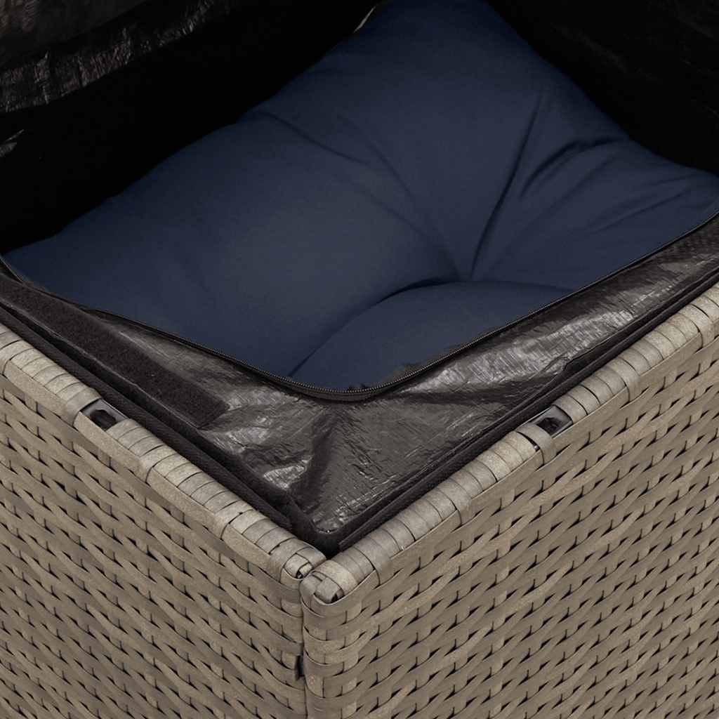11-dijelni set vrtnih sofa od poliratana s jastucima sivi