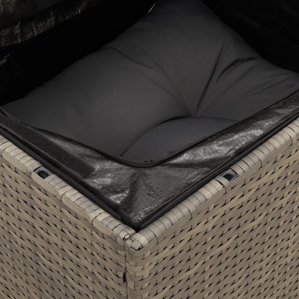 12-dijelni set vrtnih sofa od poliratana s jastucima sivi