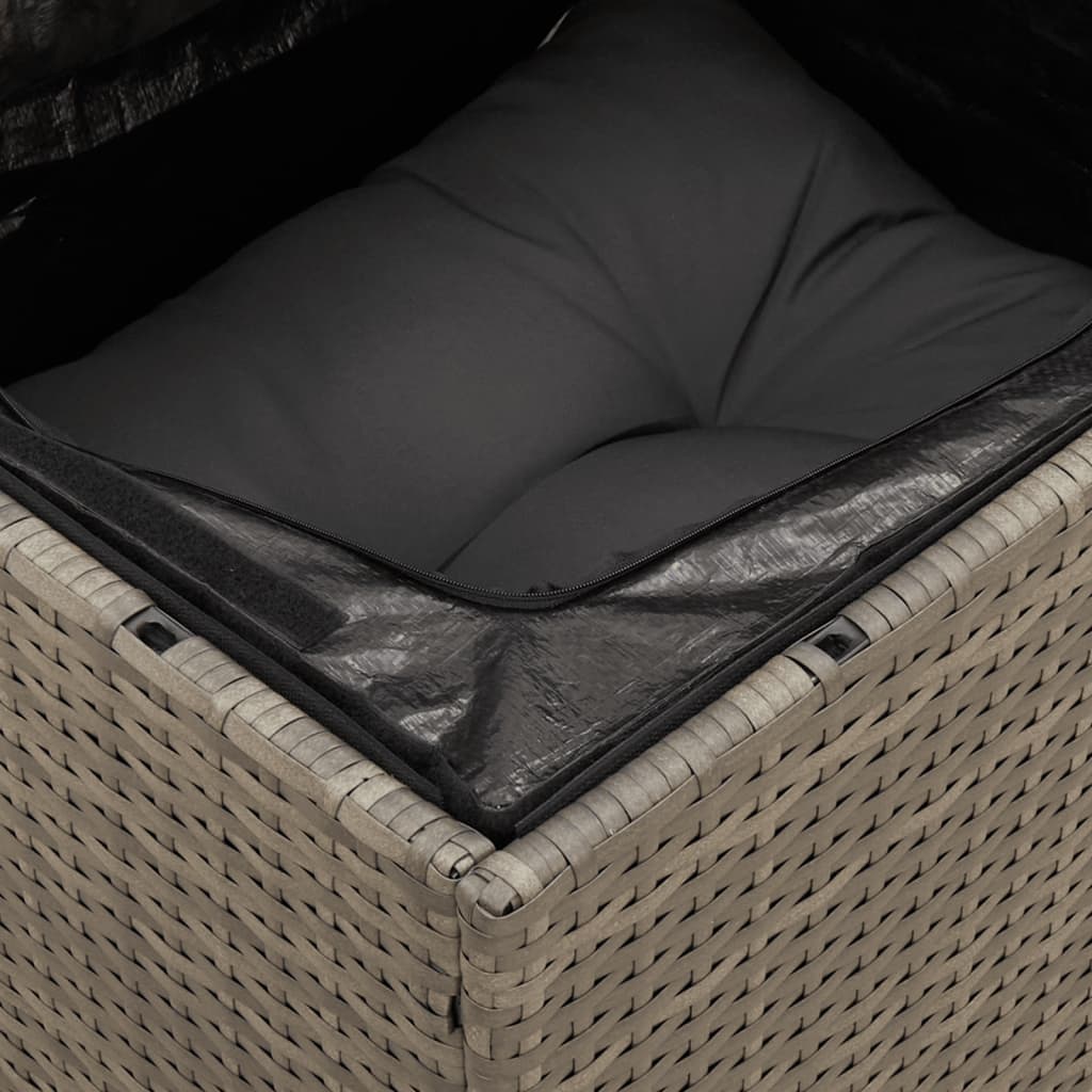 13-dijelni set vrtnih sofa od poliratana s jastucima sivi