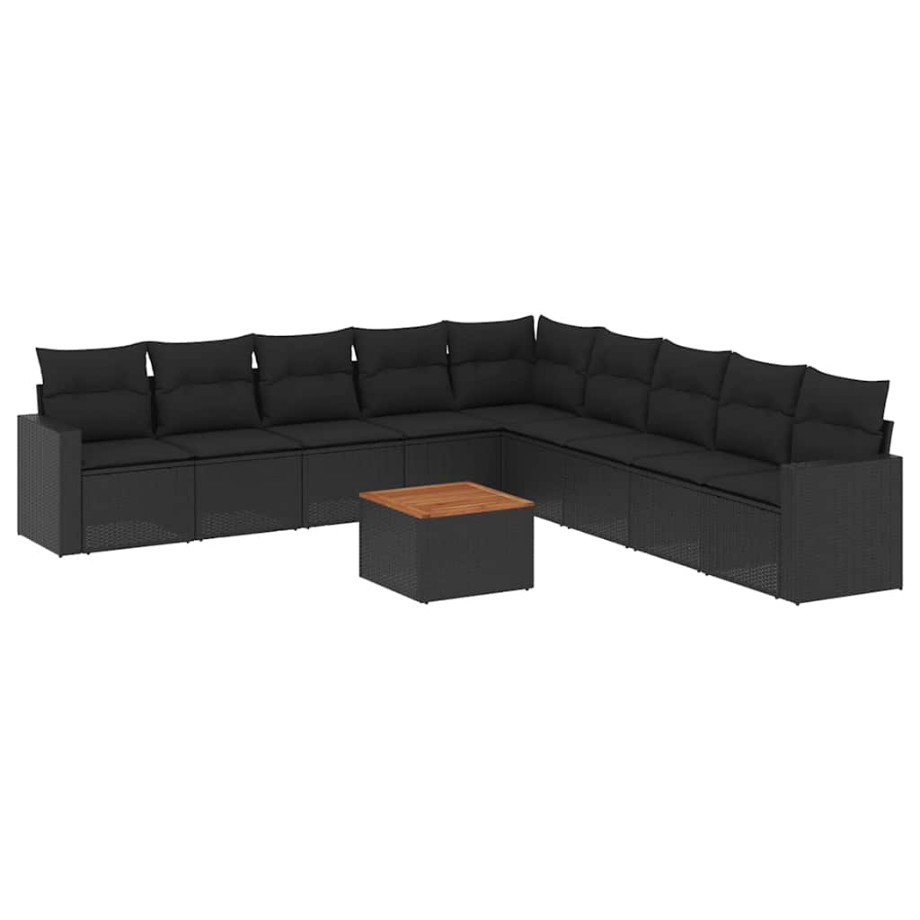 10-dijelni set vrtnih sofa s jastucima od poliratana