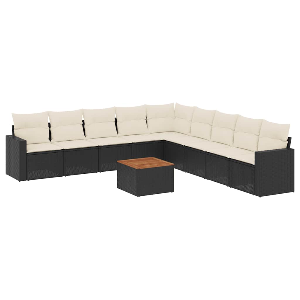 10-dijelni set vrtnih sofa s jastucima od poliratana