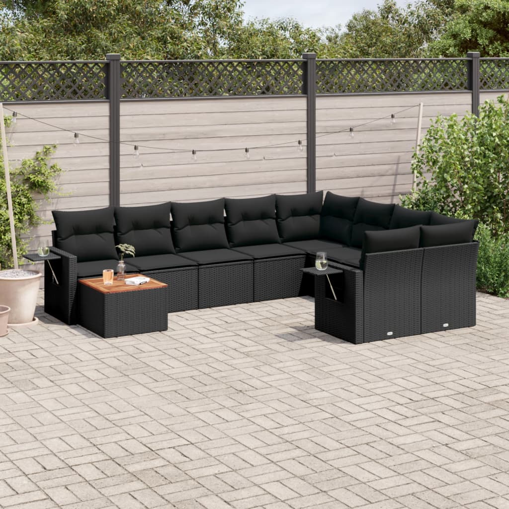 10-dijelni set vrtnih sofa s jastucima od poliratana