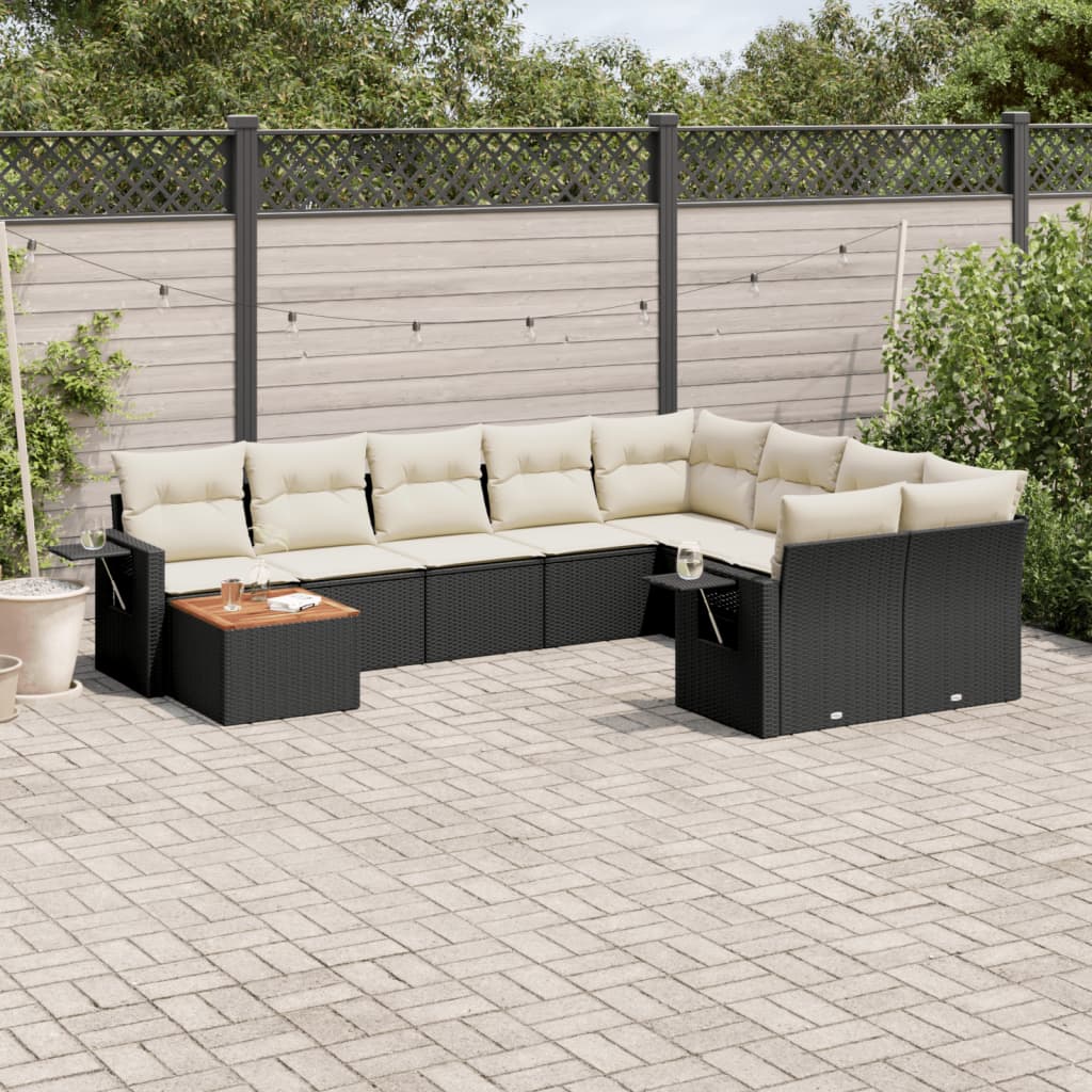 10-dijelni set vrtnih sofa s jastucima od poliratana