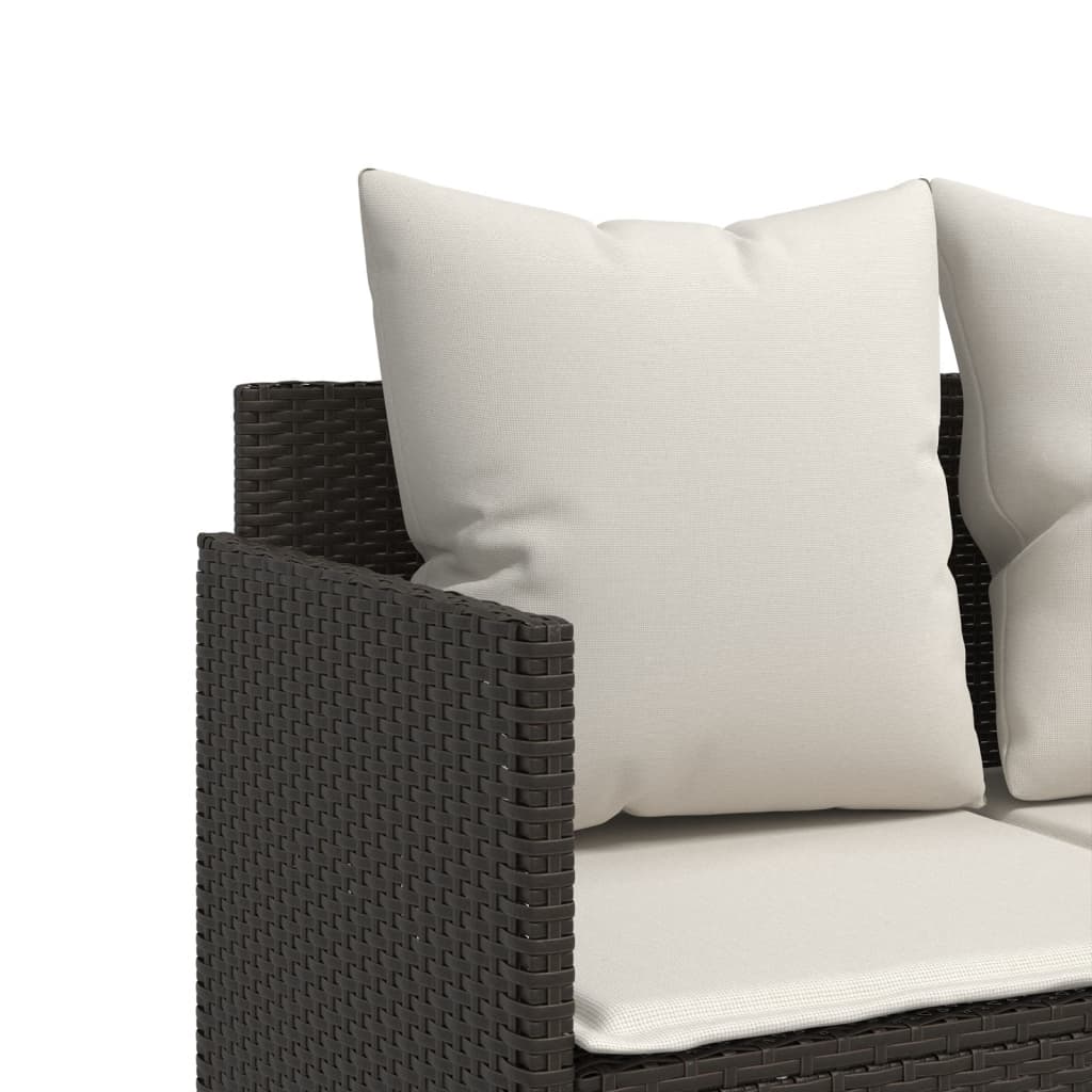 5-dijelni set vrtnih sofa s jastucima poliratan smeđi