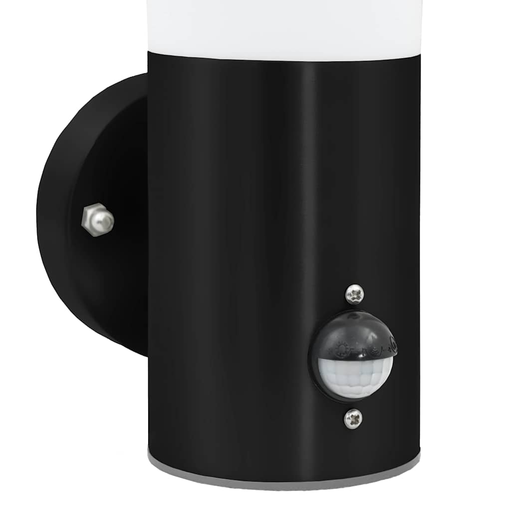 Vanjska zidna lampa 2 pcs Crna 12 x 8,5 x 29 cm
