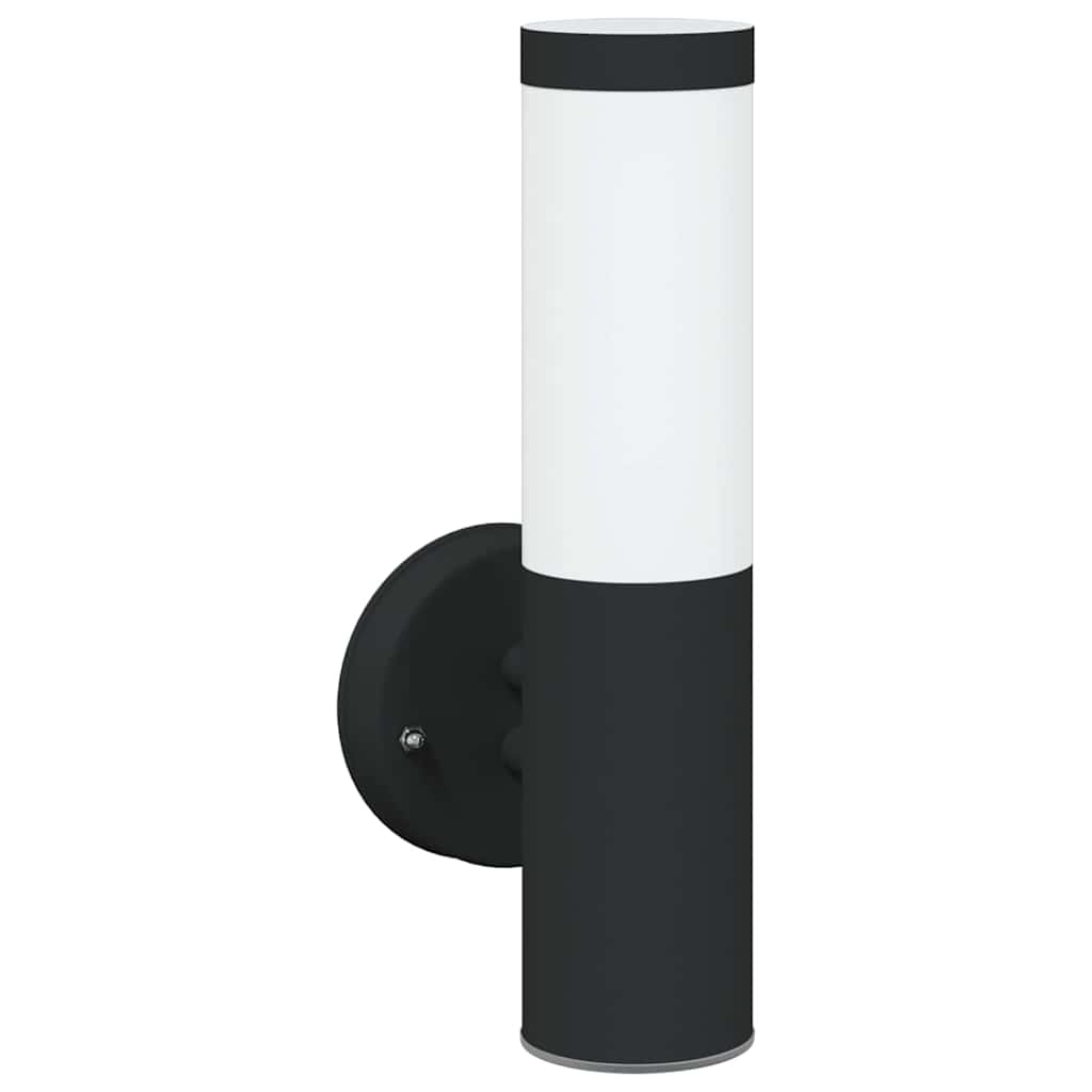 Vanjska zidna lampa 2 pcs Crna 15 x 7,5 x 33 cm