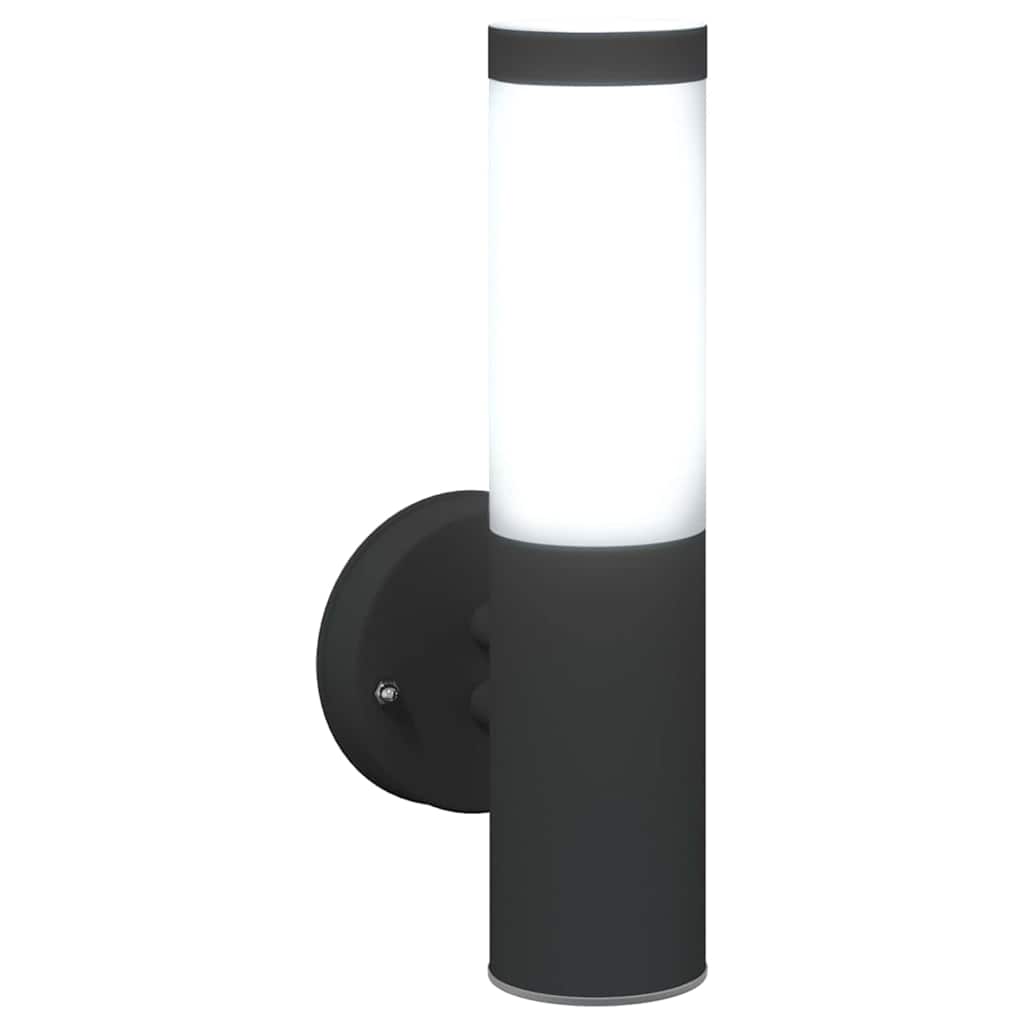 Vanjska zidna lampa 2 pcs Crna 15 x 7,5 x 33 cm