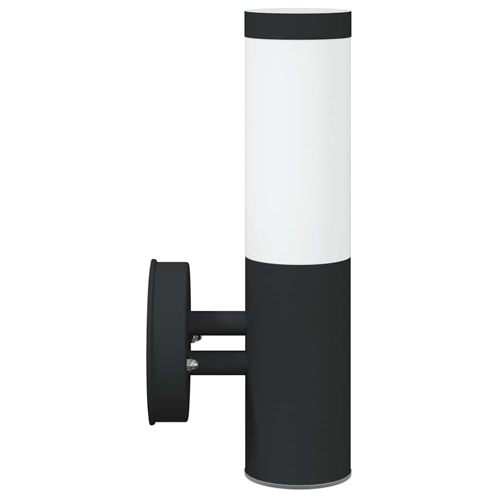 Vanjska zidna lampa 2 pcs Crna 15 x 7,5 x 33 cm