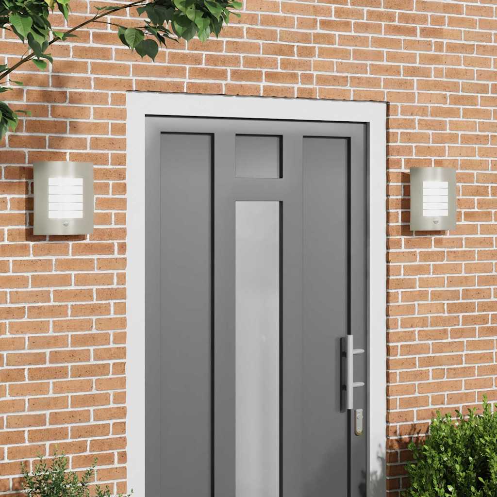 Vanjska zidna lampa 2 pcs Srebrno 23.5 x 9 x 26 cm