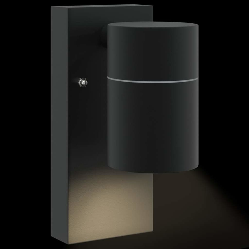 Vanjska zidna lampa 2 pcs Crna 6,5 x 10,5 x 16 cm