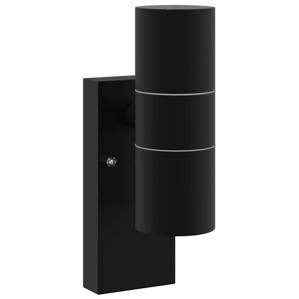 Vanjska zidna lampa 2 pcs Crna 7 x 10 x 22 cm