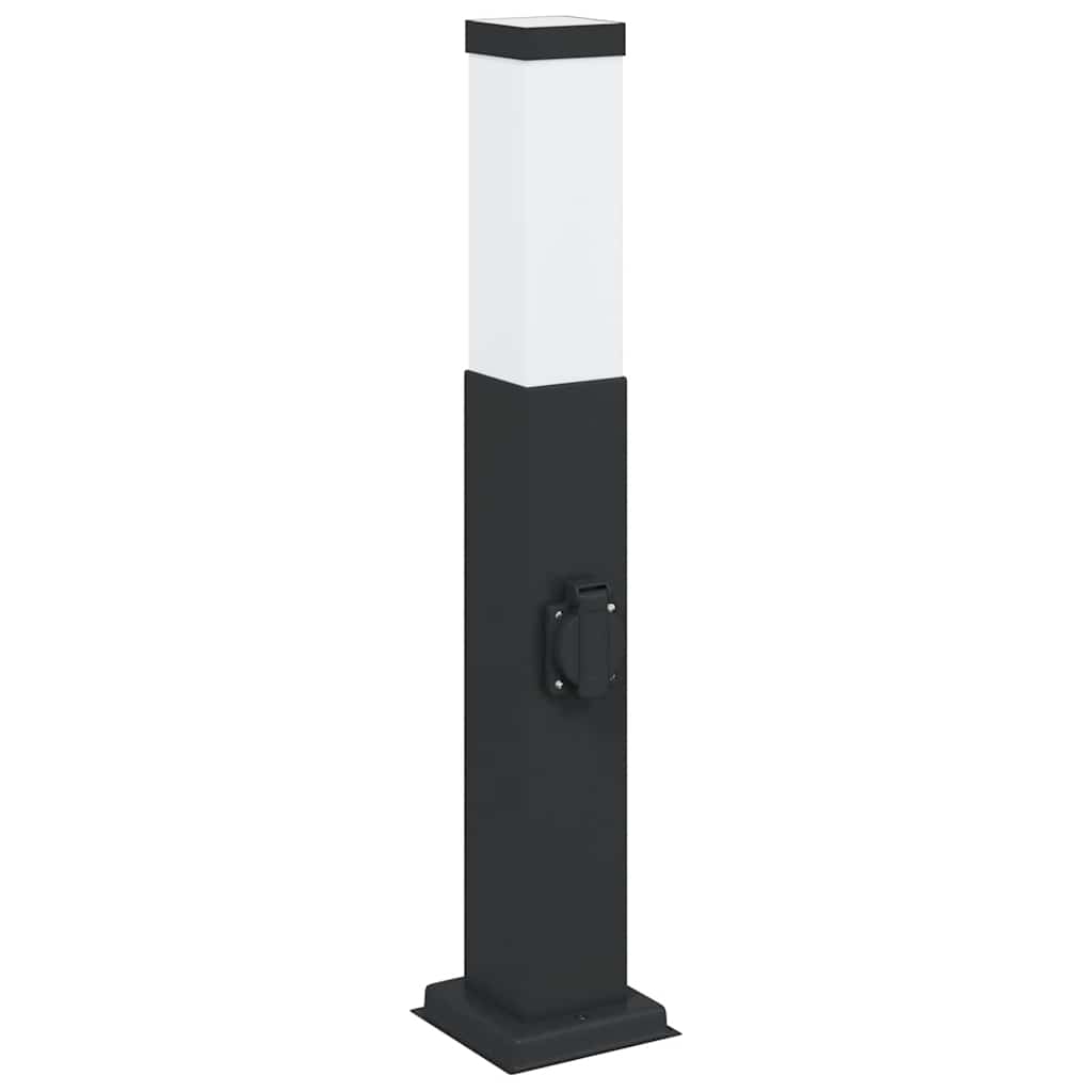 Stupić s utičnicom 50 cm Crna IP44