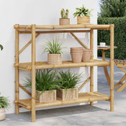 Polica s 3 razine 100 x 40 x 90 cm od bambusa