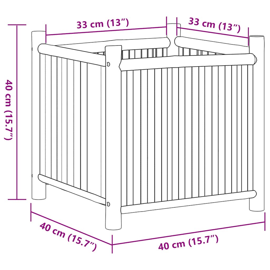 Sadilica 40 x 40 x 40 cm od bambusa