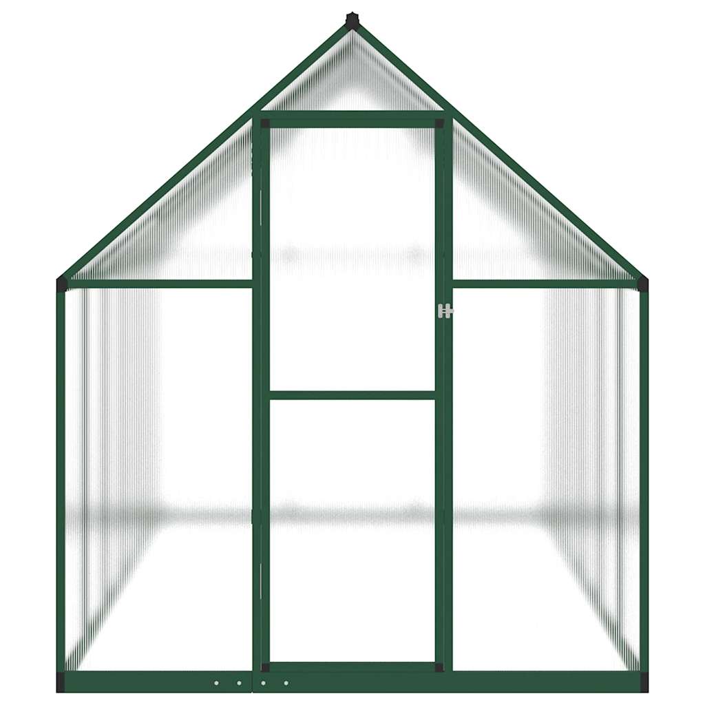 Staklenik s okvirom zeleni 334 x 169 x 195 cm aluminijski