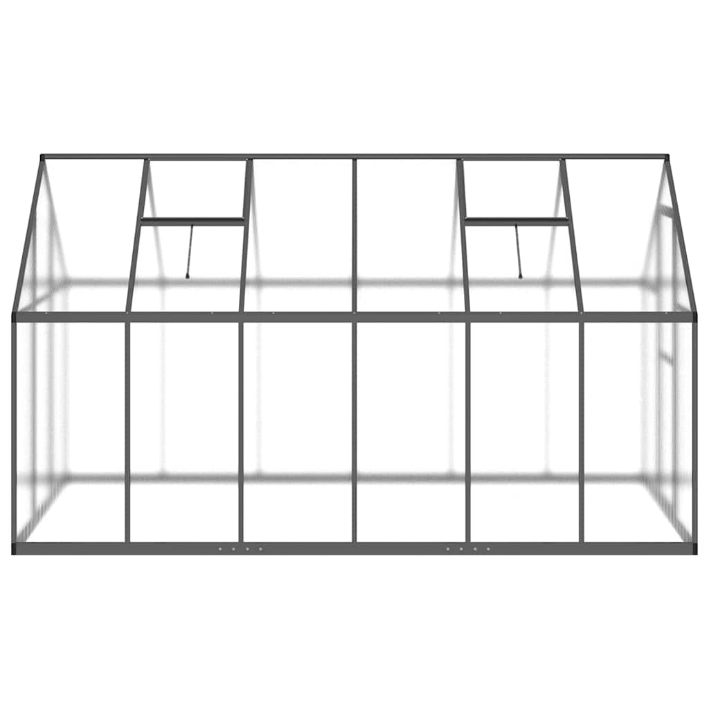 Staklenik s okvirom antracit 334 x 169 x 195 cm aluminijski