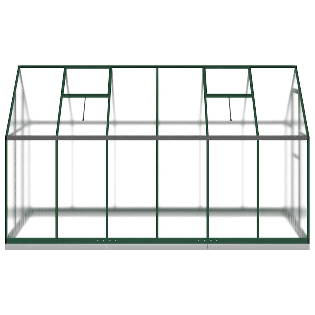 Staklenik s okvirom zeleni 334 x 169 x 202 cm aluminijski