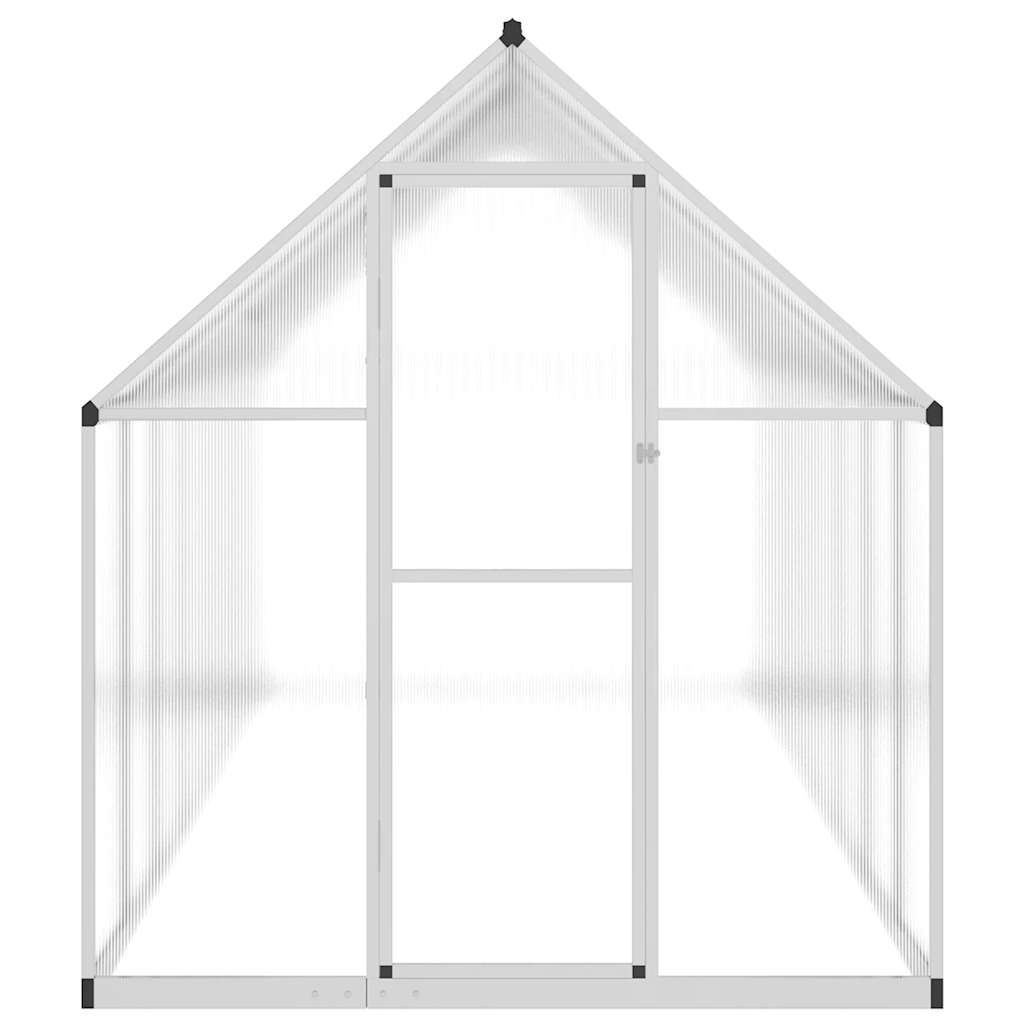 Staklenik s okvirom srebrni 445 x 169 x 195 cm aluminijski