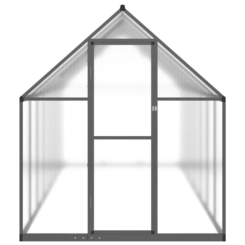 Staklenik s okvirom antracit 445 x 169 x 195 cm aluminijski