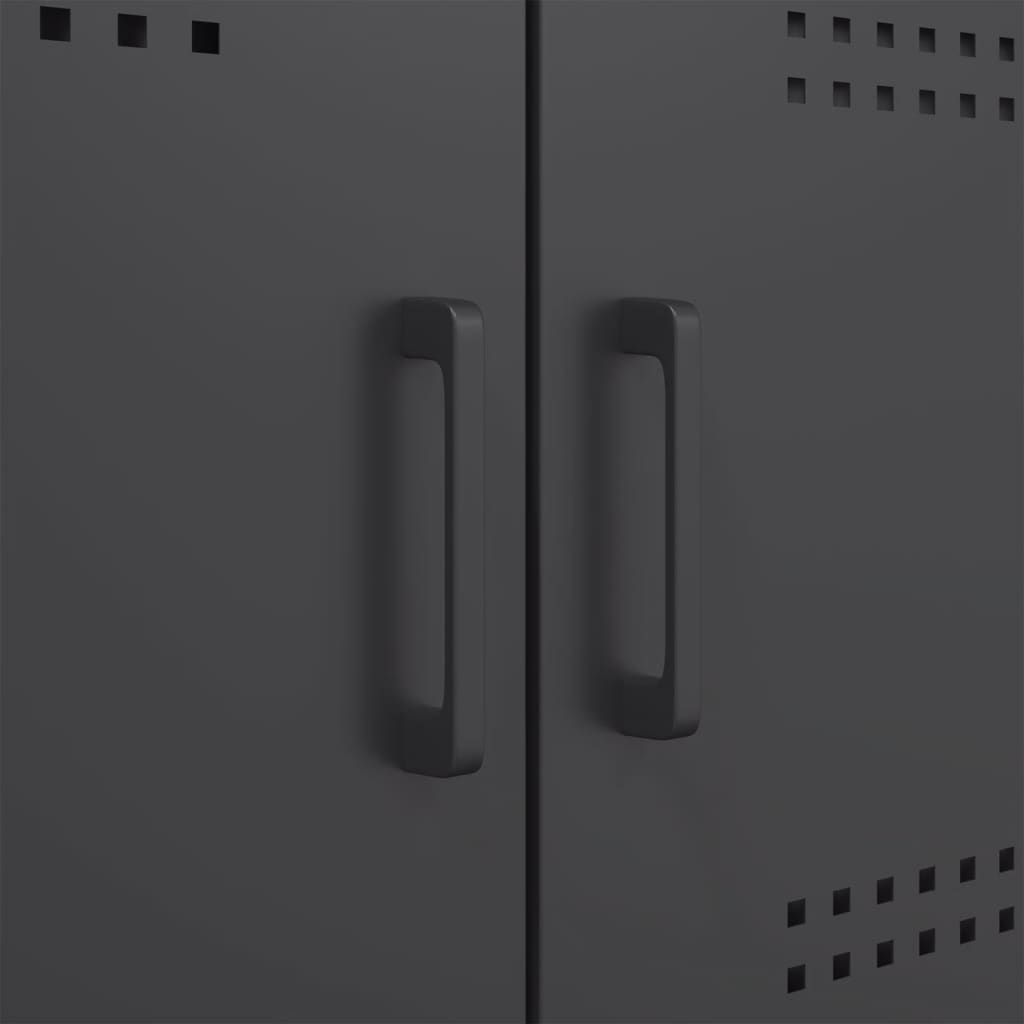 TV ormarići 2 kom crni 68 x 39 x 50,5 cm čelični