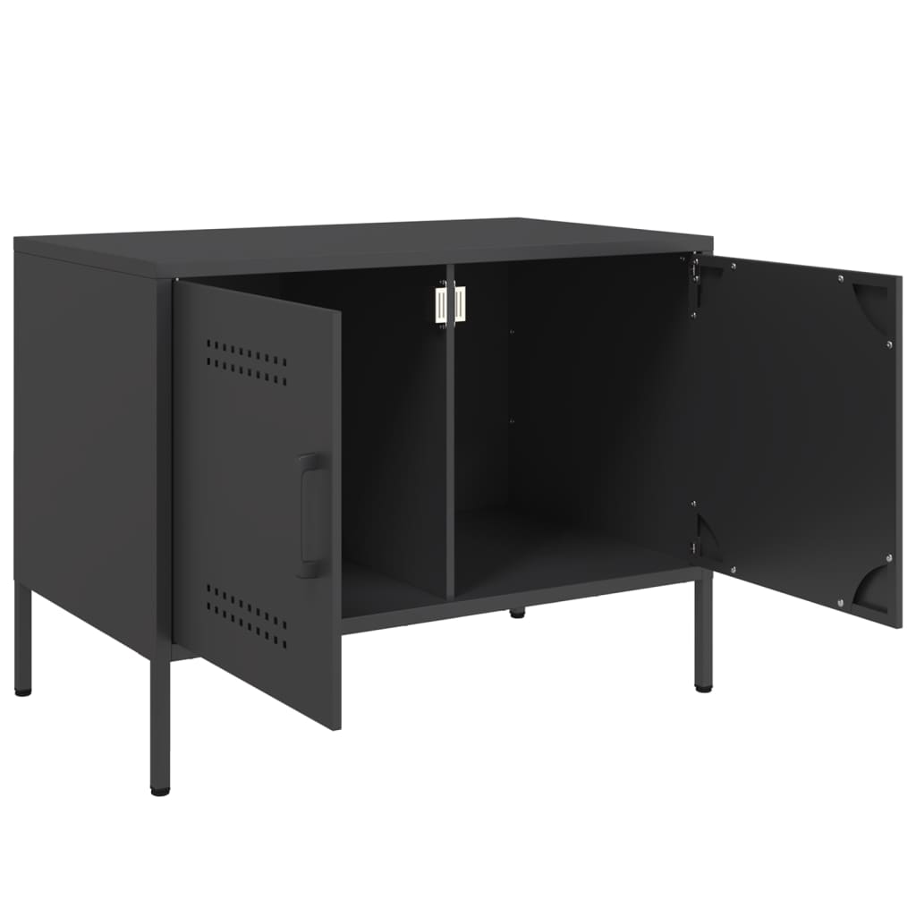 TV ormarići 2 kom crni 68 x 39 x 50,5 cm čelični