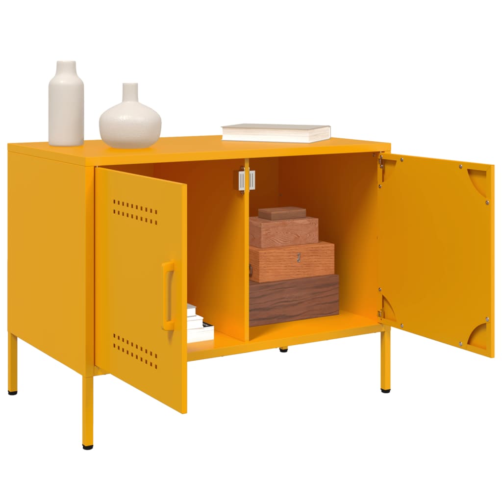 TV ormarić boja senfa 68 x 39 x 50,5 cm čelični