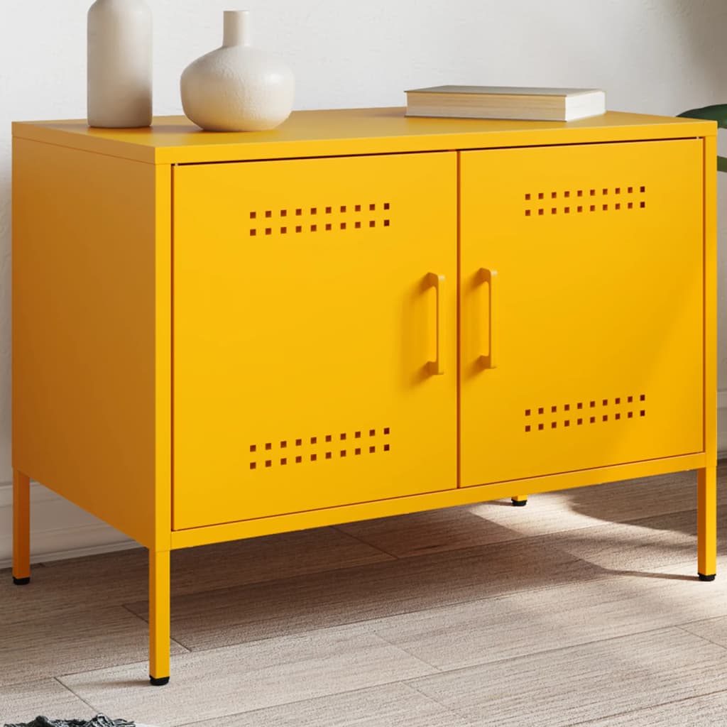 TV ormarić boja senfa 68 x 39 x 50,5 cm čelični