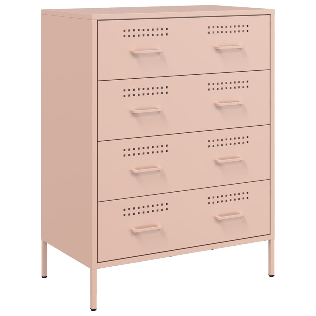 Komoda ružičasta 68 x 39 x 89 cm čelična