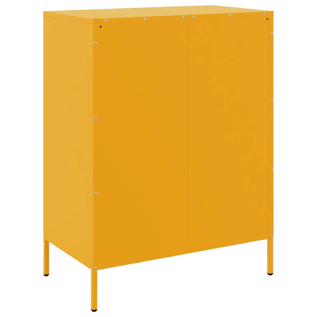 Komoda boja senfa 68 x 39 x 89 cm čelični