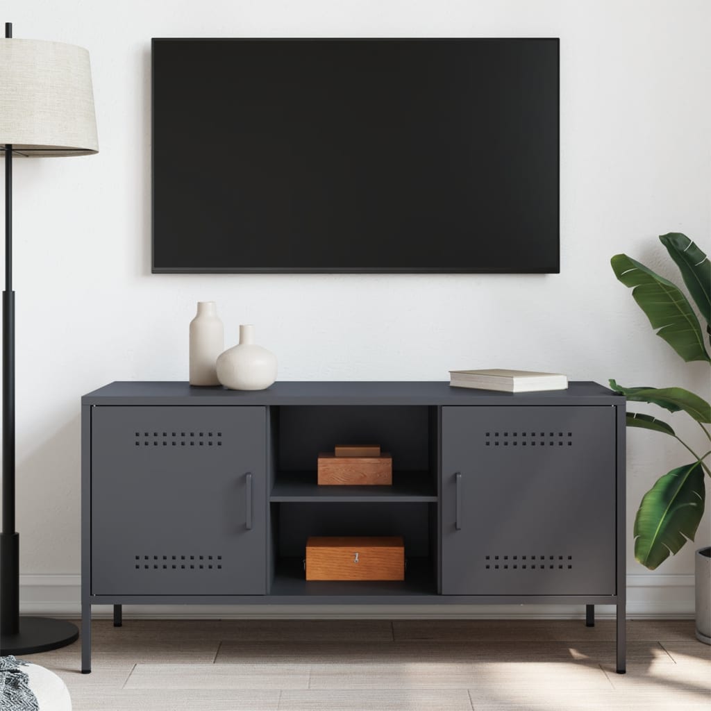 TV ormarić antracit 100,5 x 39 x 50,5 cm čelični