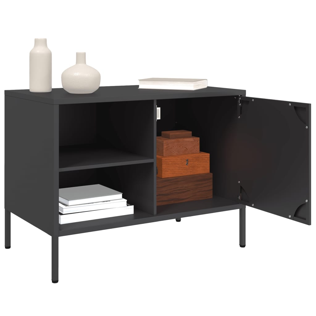 TV ormarići 2 kom crni 68 x 39 x 50,5 cm čelični