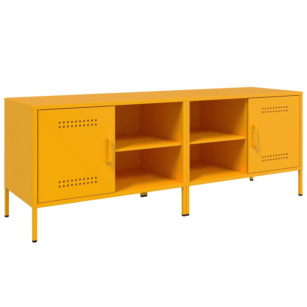 TV ormarići 2 kom žuta boja senfa 68 x 39 x 50,5 cm čelični