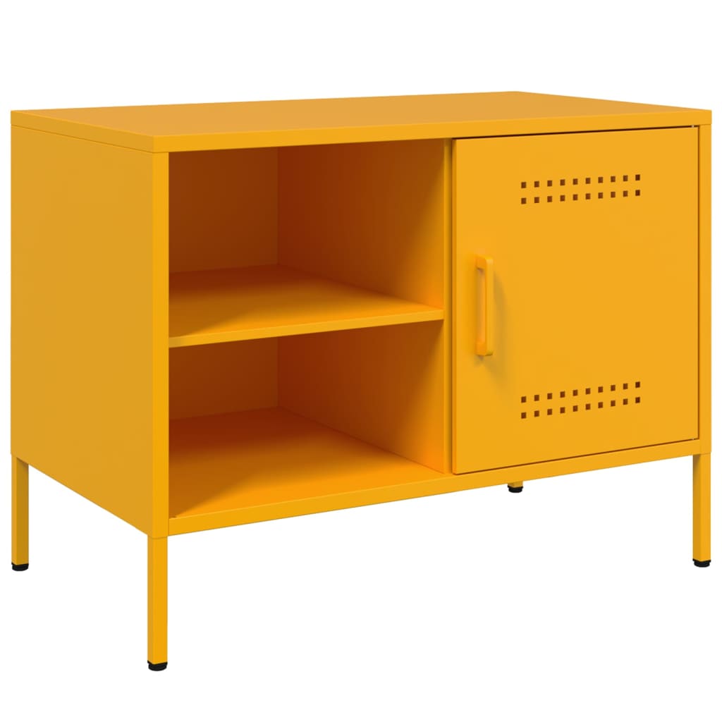 TV ormarići 2 kom žuta boja senfa 68 x 39 x 50,5 cm čelični