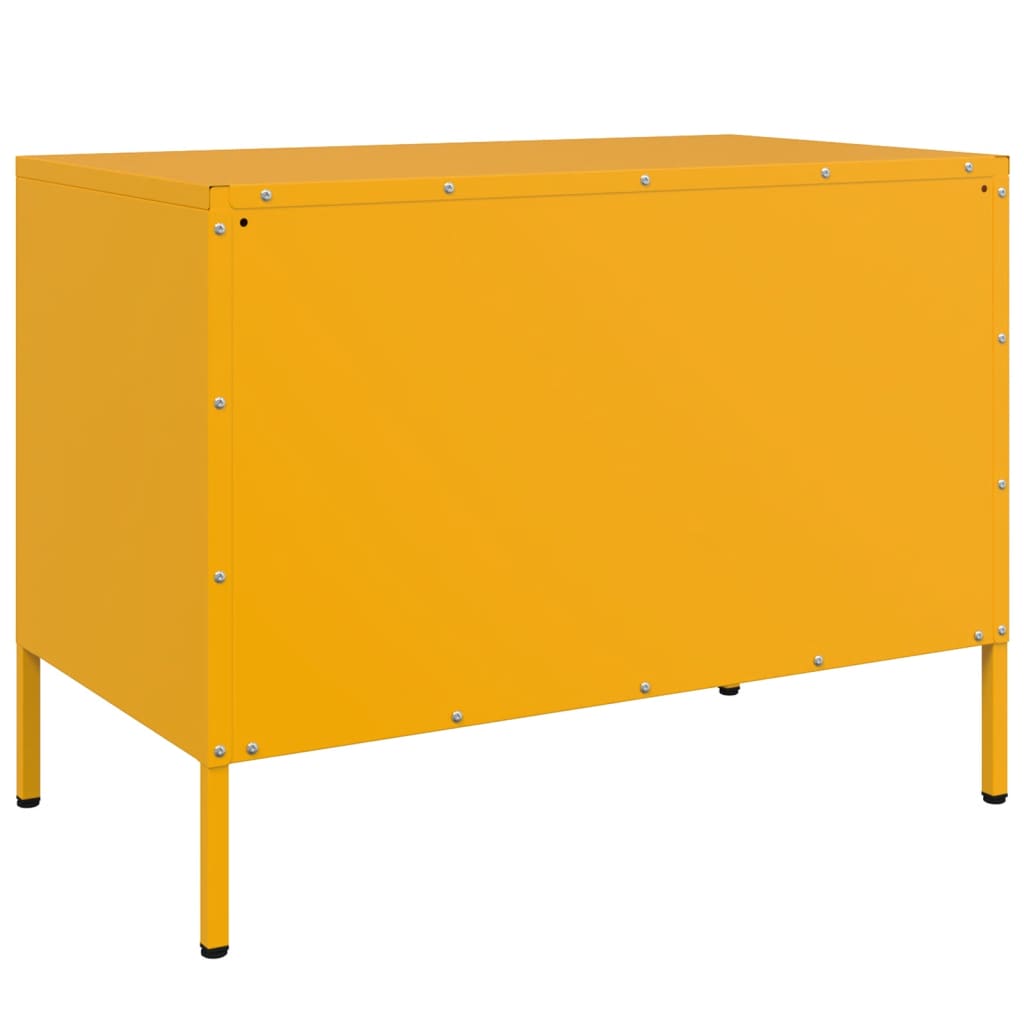 TV ormarići 2 kom žuta boja senfa 68 x 39 x 50,5 cm čelični