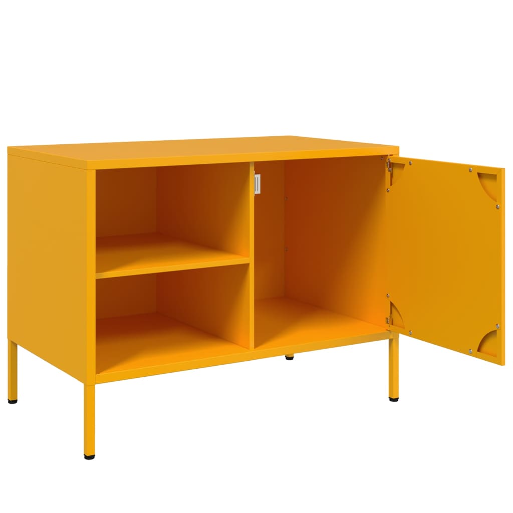 TV ormarići 2 kom žuta boja senfa 68 x 39 x 50,5 cm čelični