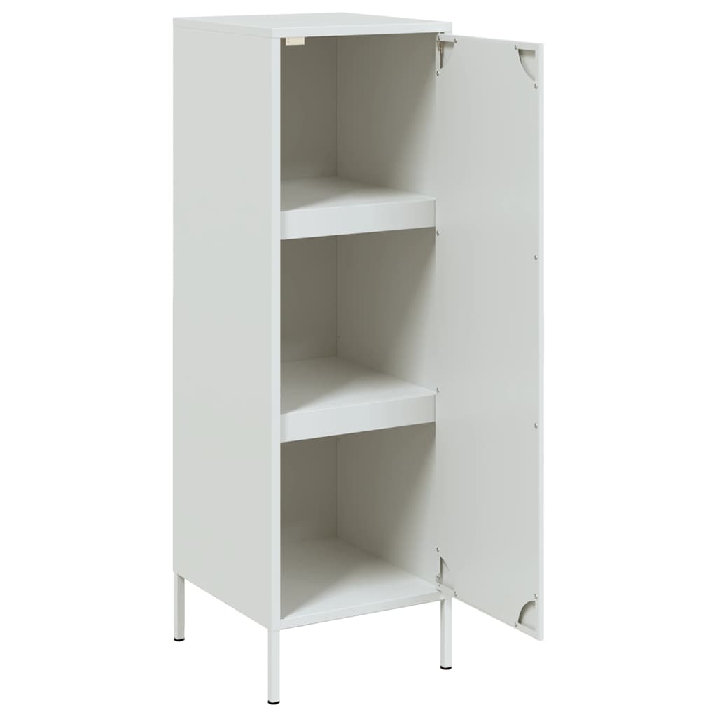 Visoka komoda bijela 36 x 39 x 113 cm čelična