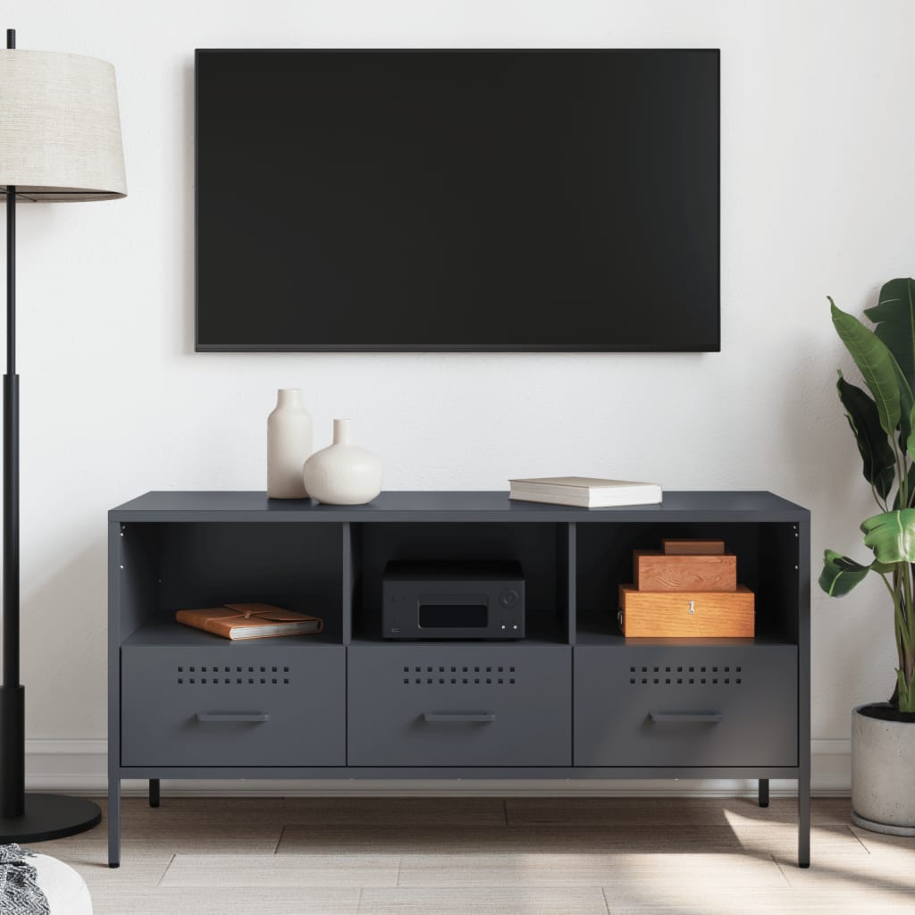 TV ormarić antracit 100,5 x 39 x 50,5 cm čelični