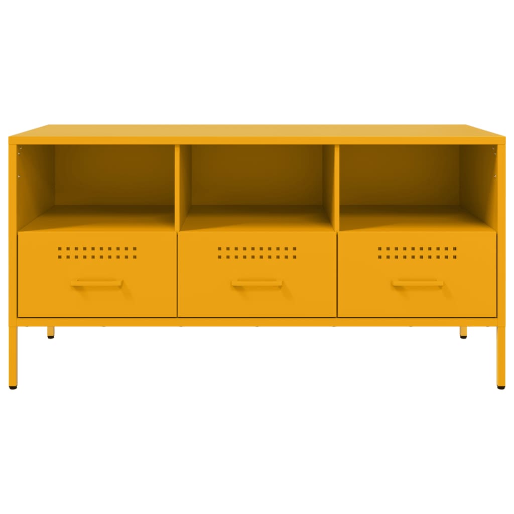 TV ormarić boja senfa 100,5 x 39 x 50,5 cm čelični