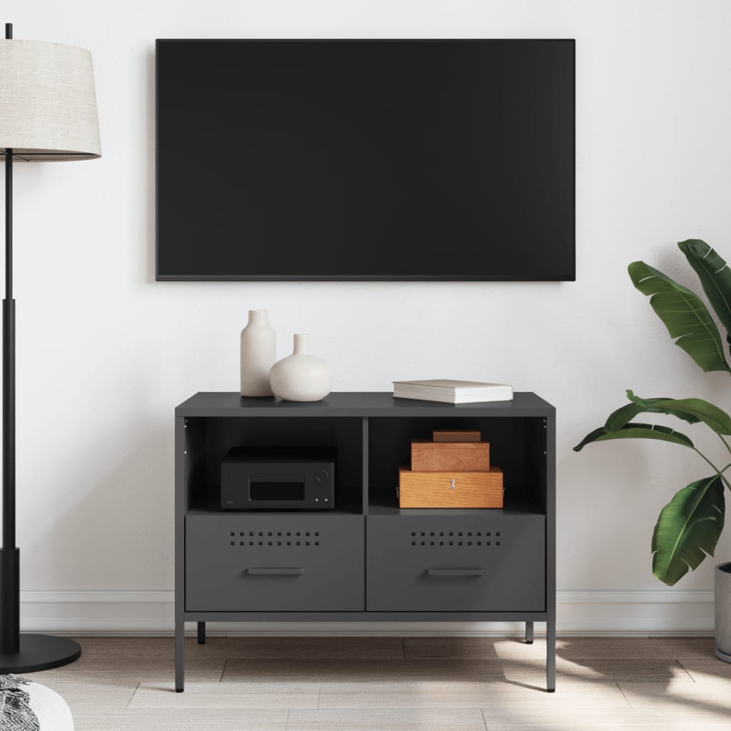 TV ormarić crni 68 x 39 x 50,5 cm čelični
