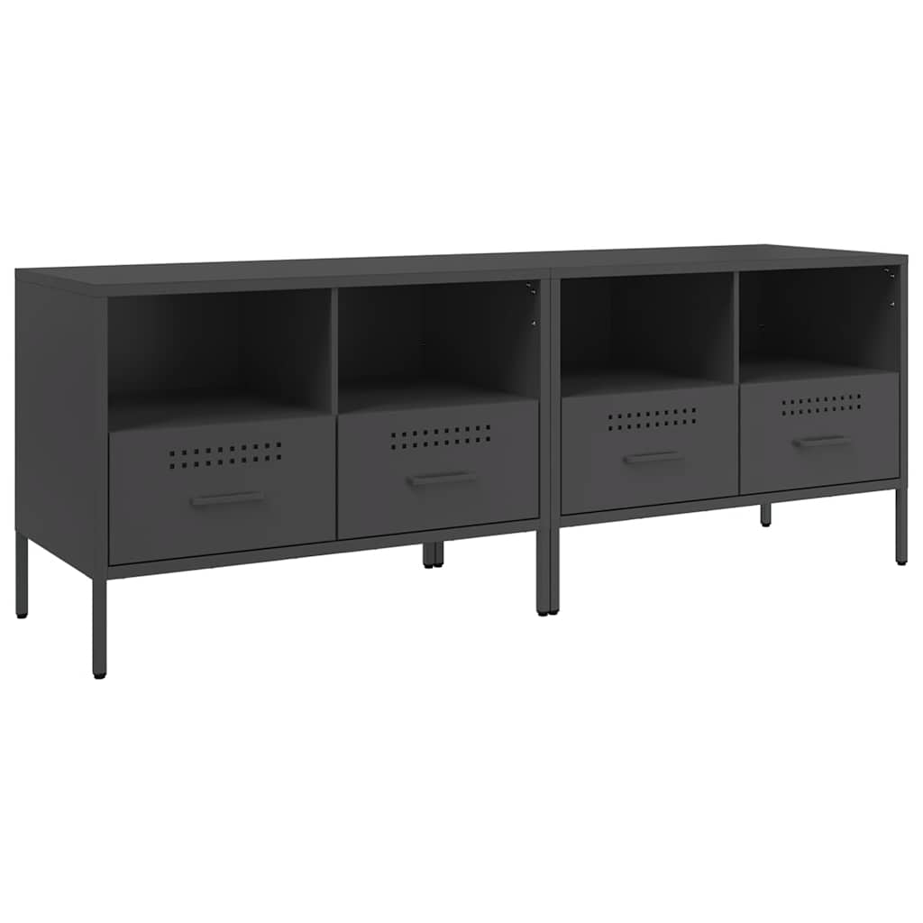 TV ormarići 2 kom crni 68 x 39 x 50,5 cm čelični