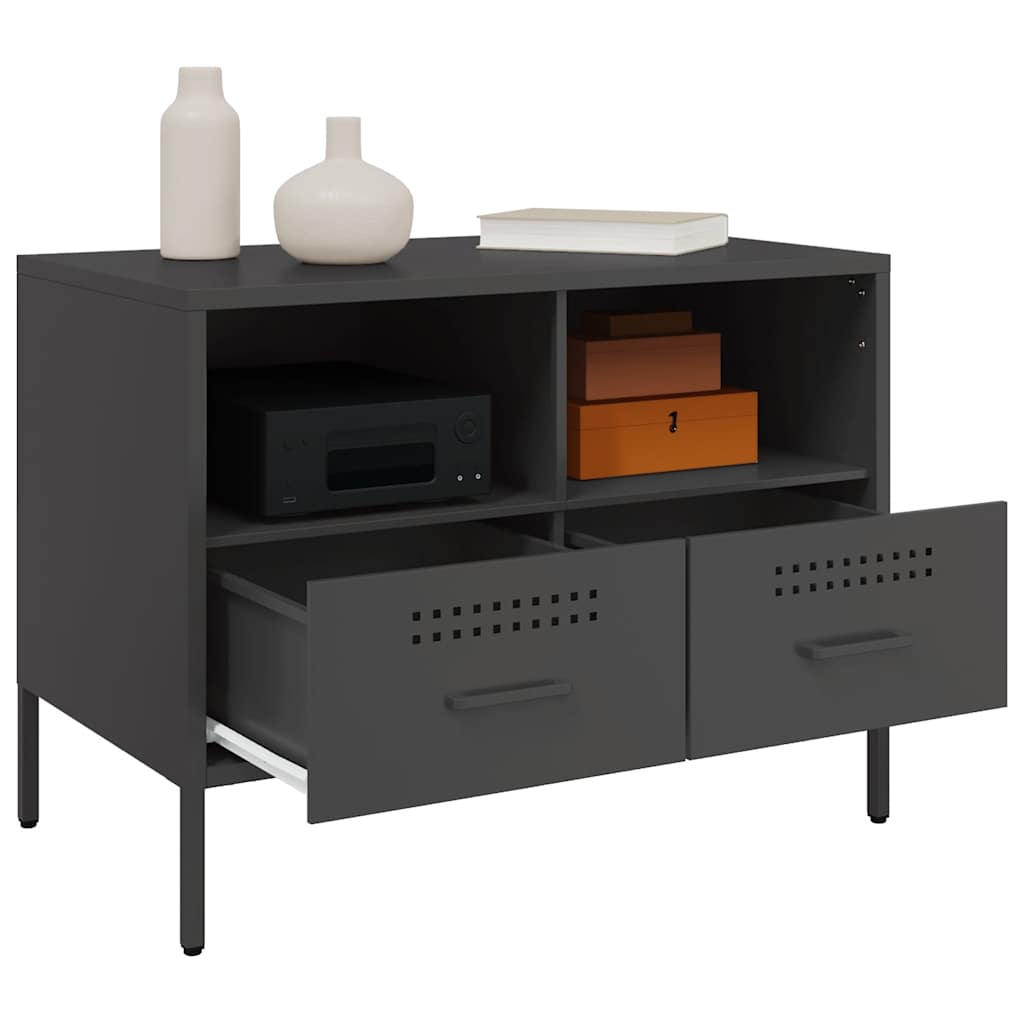 TV ormarići 2 kom crni 68 x 39 x 50,5 cm čelični