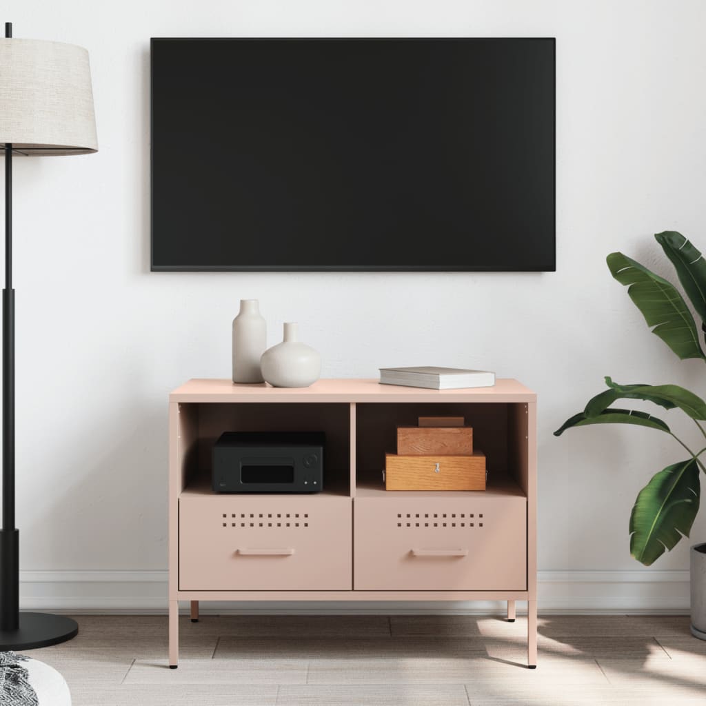 TV ormarić ružičasti 68 x 39 x 50,5 cm čelični