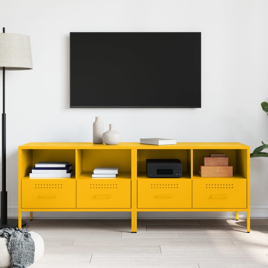 TV ormarići 2 kom boja senfa 68 x 39 x 50,5 cm čelični