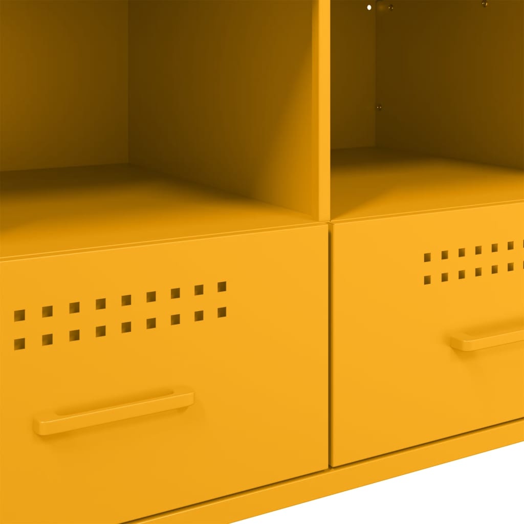 TV ormarići 2 kom boja senfa 68 x 39 x 50,5 cm čelični