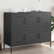 Komoda crna 100,5 x 39 x 79 cm čelik