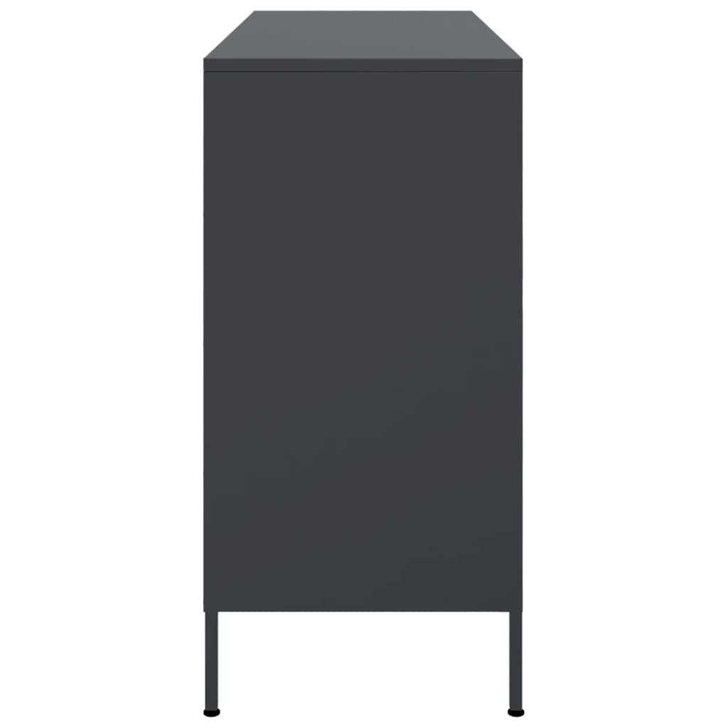 Komoda antracit 100,5 x 39 x 79 cm čelik