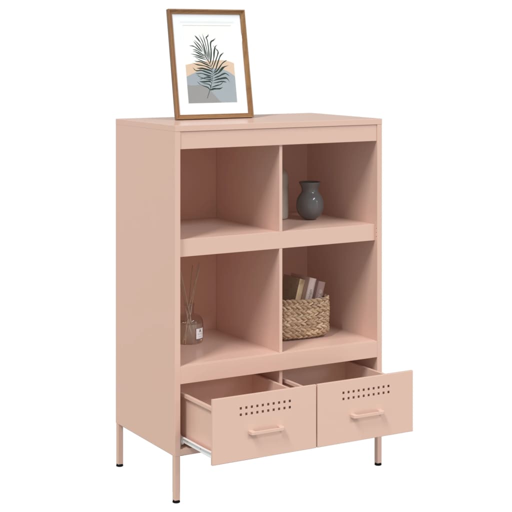 Visoka komoda ružičasta 68x39x101,5cm od čelika