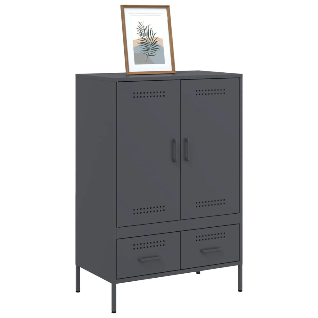 Visoka komoda antracit 68x39x101,5 cm od čelika
